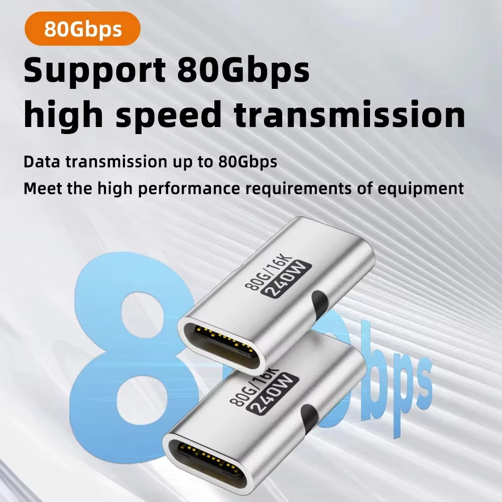 USB4 USB-C Kupplung Buchse auf Buchse, 80 Gbit/s, 240 W – Bild 3