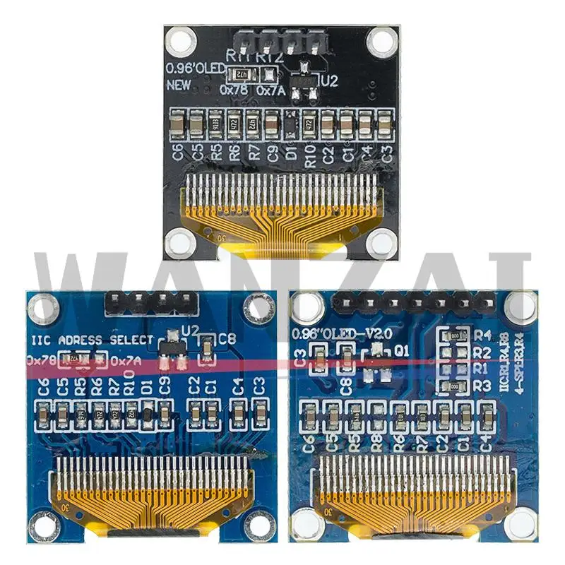 Original 0,96" OLED SPI/IIC I2C weiß/blau/gelb blau 0,96 Zoll – Bild 2