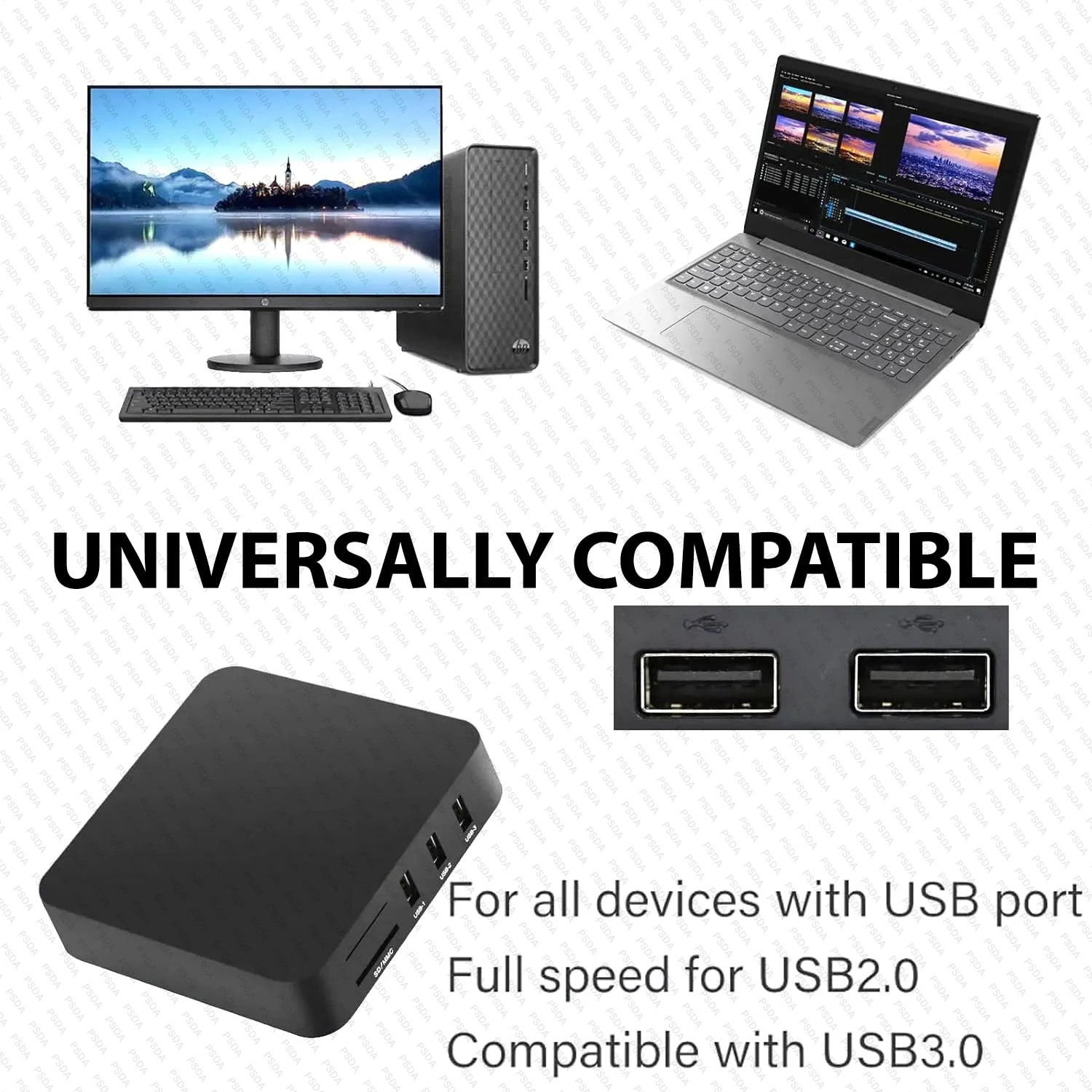 Carte Argmoire Tout-en-en-on Lecteur de Carte extern USB SD – Bild 4