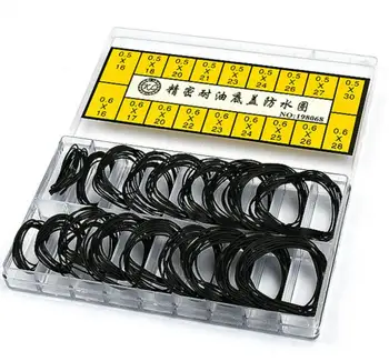 Uhrengehäuse aus Gummi, wasserdichte O-Ring-Dichtung, Reparaturwerkzeuge für Uhrmacher, Dicke 0,5 (200 Stück)