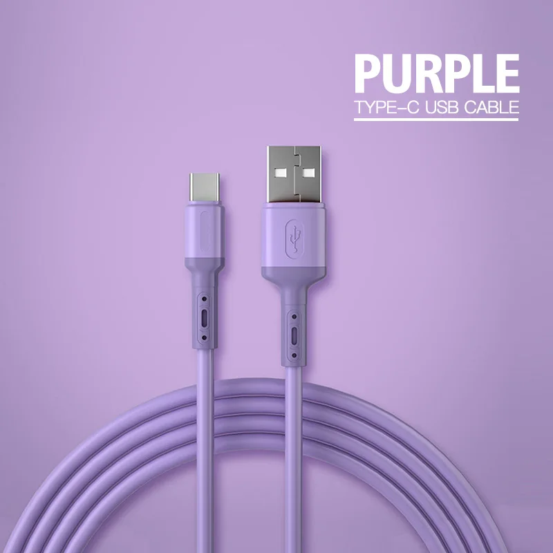Schnelle Lade USB C Kabel TYP C Flüssigkeit Weiche Silikon – Bild 5