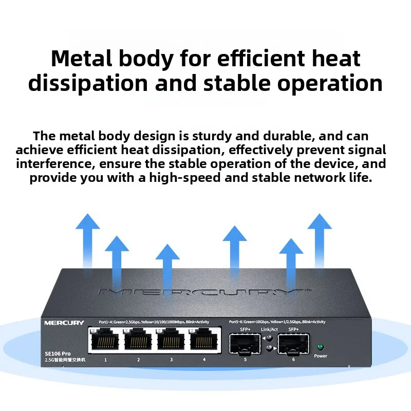 MERCURY 4-Port 2.5G Switch 2500Mbps, 4*2.5GE+2*SFP+ Port – Bild 4