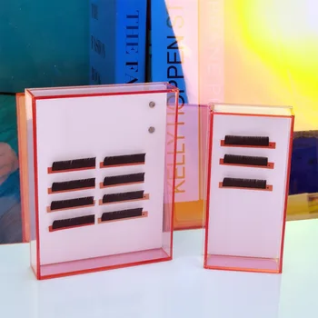 Bunte Falsche Wimpern Lagerung Box Acryl Palette Kleber Display Pad Lash Ständer Halter Gepfropfte Wimpern