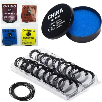 Uhrendichtung, Fett, Uhrenrückseite, Gummi, wasserdichte O-Ring-Dichtung, 0,5/0,6/0,7/0,8 mm, ölbeständiges