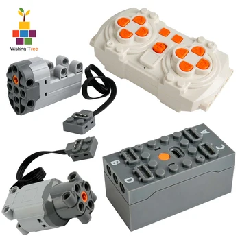 Programmierbares APP-Bausteinset mit Servomotor und 8-Gang-Fernbedienung, kompatibles PF-MOC-System