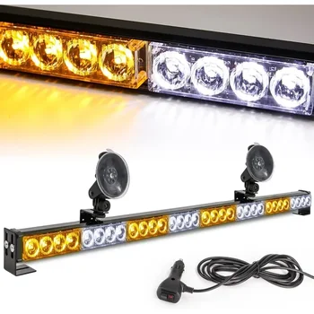 Verkehrser-Lichtleiste, 35,5 Zoll, 13 Blitzmuster, 32 LEDs, Warnung, Notfall-Blitzlichtleiste, direktionale