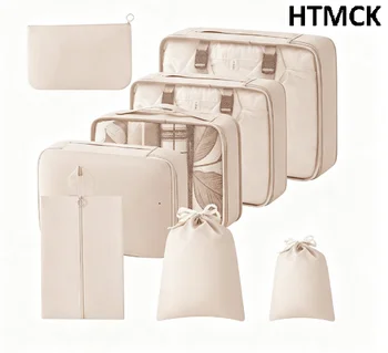 HTMCK Tragbares Reise-Organizer-Set - Packwürfel für Kleidung, Schuhe, Waschbeutel, Vereinfachen Sie Ihre