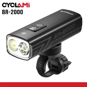 2000 Lumen CYCLAMI Fahrradscheinwerfer Fahrrad Taschenlampe Lenker Type-C MTB Road Highlight BR2000 Frontlampe