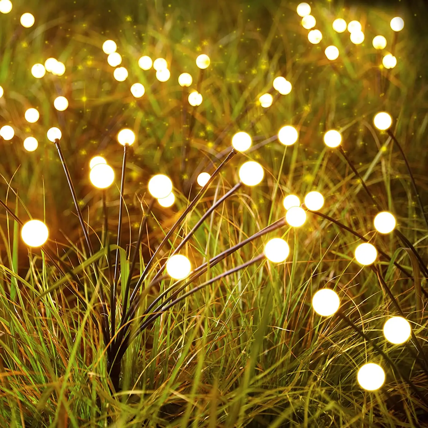8-LED-Solar-Gartenleuchten, angetriebene – Bild 2