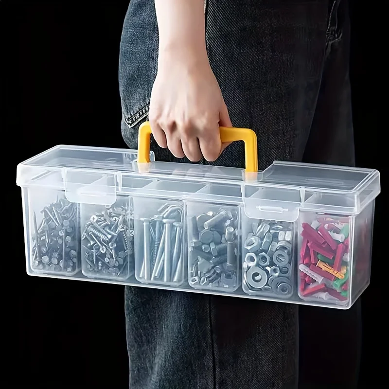 7-teiliges Set: 6 kleine Boxen + 1 große Box, transparenter – Bild 3