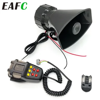 7-Sound Lauter Auto Warnung Alarm Lkw Alarm Lautsprecher 12V Sirene Air Horn Megaphon Polizei Feuerwehr Auto