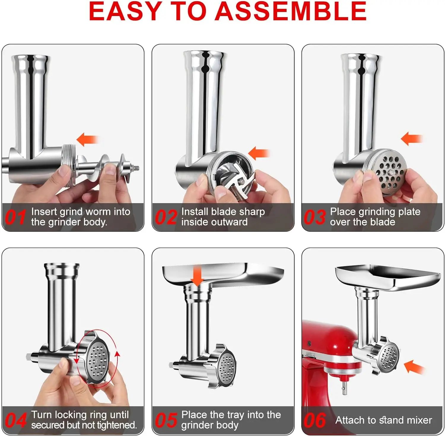 Aufsätze für Lebensmittelmühle aus Metall für alle KitchenAid – Bild 3