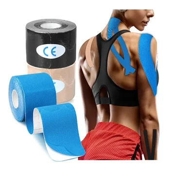 5-10 cm Sport Kinesio Tape Muskel Kinesiologie Elastische Knie Schmerzlinderung Zerrungspflaster Athletische