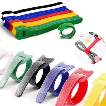 Abnehmbare Kabelbinder, farbige Kunststoffe, wiederverwendbare Kabelbinder, Nylon-Schlaufenwickel