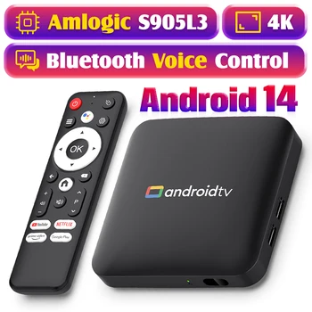 Android TV Box H96 Max S905L3 TV Box Heimkino Bluetooth mit Google Voice Media Player 2GB 16GB 4K Video Set