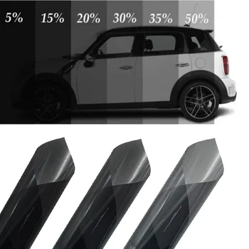 Schwarze Autofensterfolie in mehreren Größen, Rolle für Auto, Auto, Zuhause, selbstklebende Glastönung