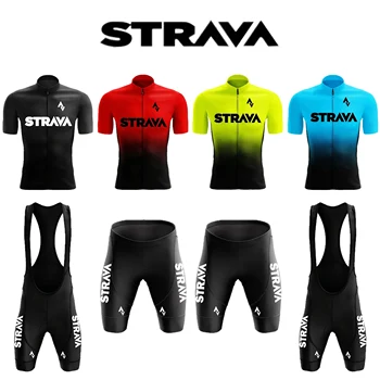 2024Strava Pro Fahrrad Team Kurzarm Maillot Ciclismo männer Radfahren Jersey Sets Sommer Atmungsaktive