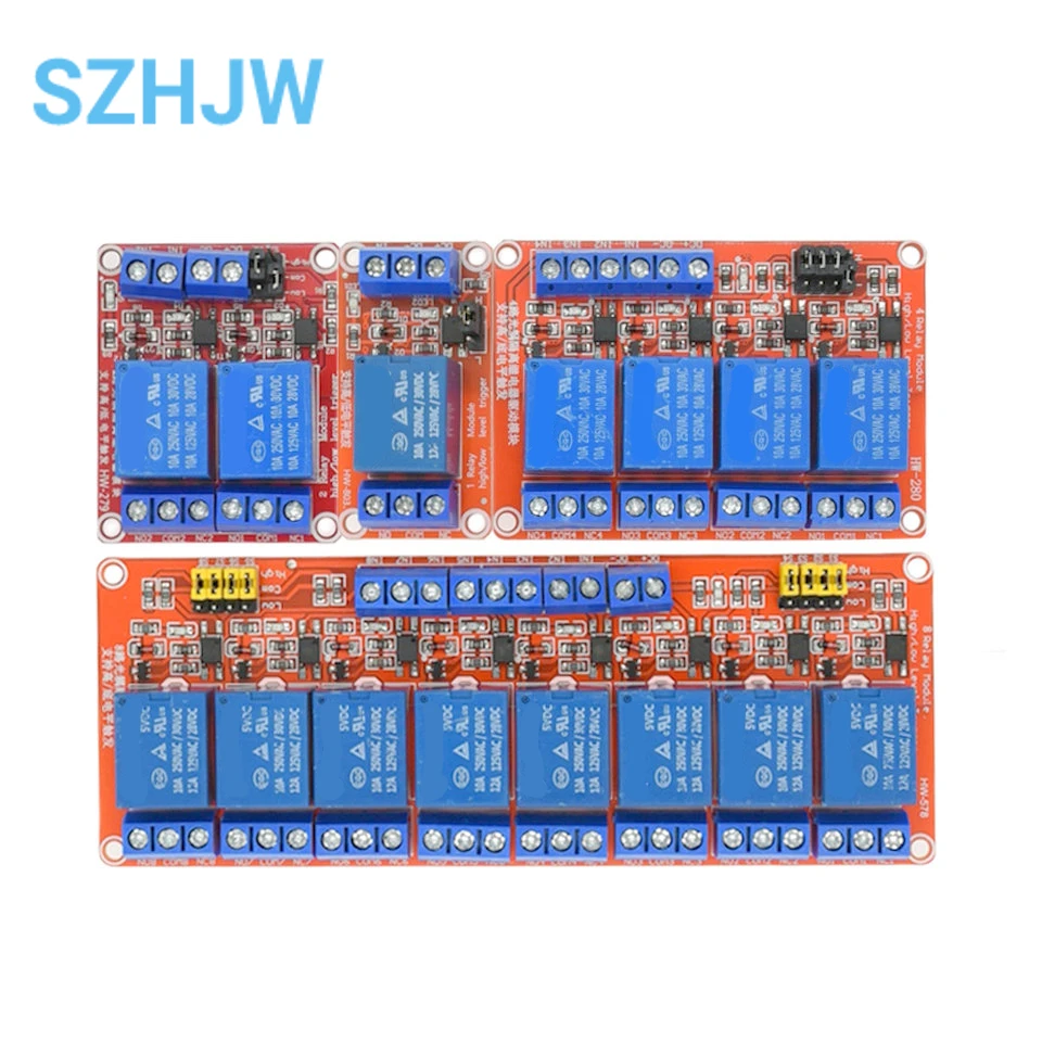 1 2 4 8 kanal 5V 12V 24V Relais Modul Board Schild mit