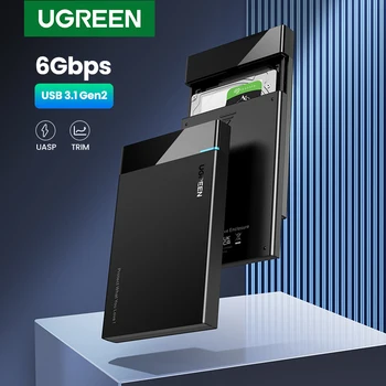 UGREEN HDD Fall 2,5 SATA zu USB 3,0 Adapter Festplatte Gehäuse für SSD Disk HDD Box Typ C 3,1 fall HD Externe