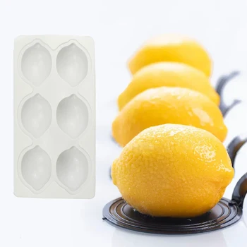 Französisch Dessert Kuchen Dekorieren Werkzeuge 3D Zitrone Form Obst Silikon Form Brownies Kuchen Mousse