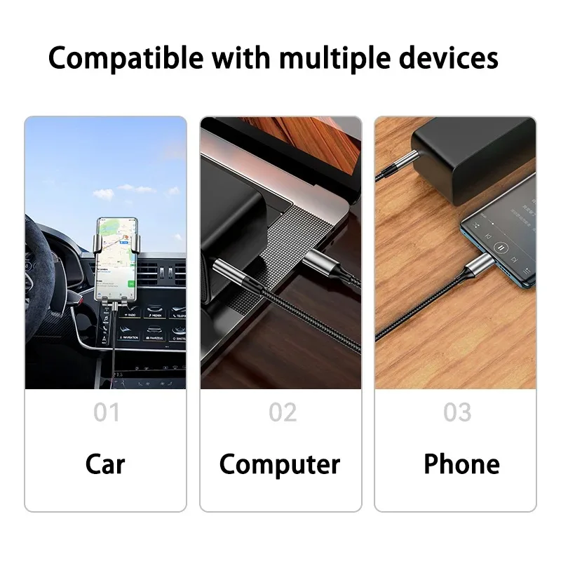 USB-C auf 3,5-mm-Klinke AUX-Kabel fürs Auto und Lautsprecher – Bild 5