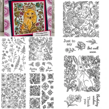Impressions A6 Klarsichtstempel-Set von Gwen Fletcher für Scrapbook, Tagebuchdekoration, Prägeschablone