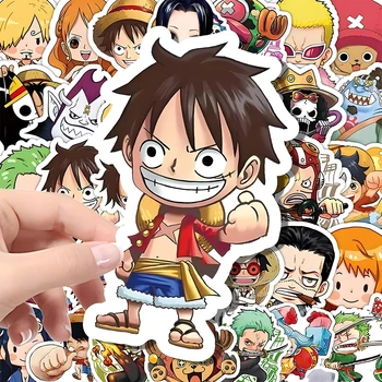 One Piece Niedliche Cartoon-Aufkleber DIY Skateboard Handyhülle Laptop Motorrad Wasserdicht Coole (55 Stück)