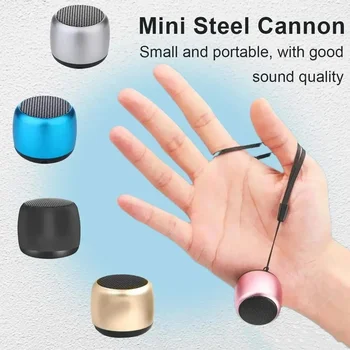 M1 Mini Bluetooth-kompatibel Kleine Lautsprecher Tragbare Intelligente Ein Drag Zwei Kleine Stahl Kanone