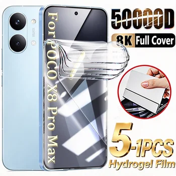 Hydrogel-Folie für Xiaomi POCO X8 Pro Max X7 X6 X5 X4 GT X3 M6 M7 Pro Displayschutzfolie für POCO F8 (4 Stück)