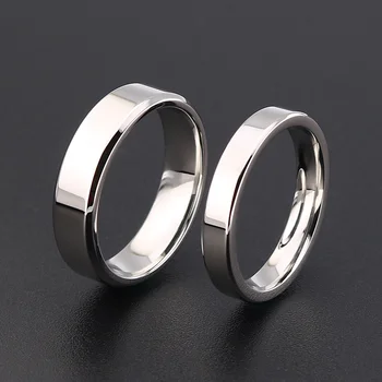 4 mm 6 mm 8 mm breite Edelstahlringe hochglanzpoliert Mode klassisch und großzügig für Herren- und Damenring