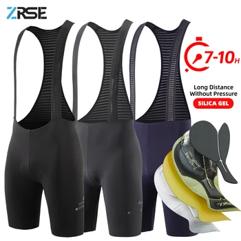 ZRSE Herren-Radtrikot-Shorts, Fahrrad-Tights, Pro MTB Rennrad-Trägerhosen, Fahrradbekleidung mit 7H