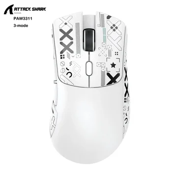 Attack Shark R1/X11 kabellose Gaming-Maus, 18K DPI PAW3311, ergonomisch, leicht, Tri-Mode-Bluetooth 2,4 GHz