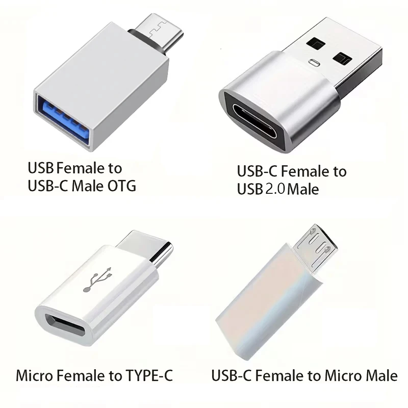 USB-C Adapter-Set: USB-A und Micro-USB auf USB-C, 8 Stück – Bild 3