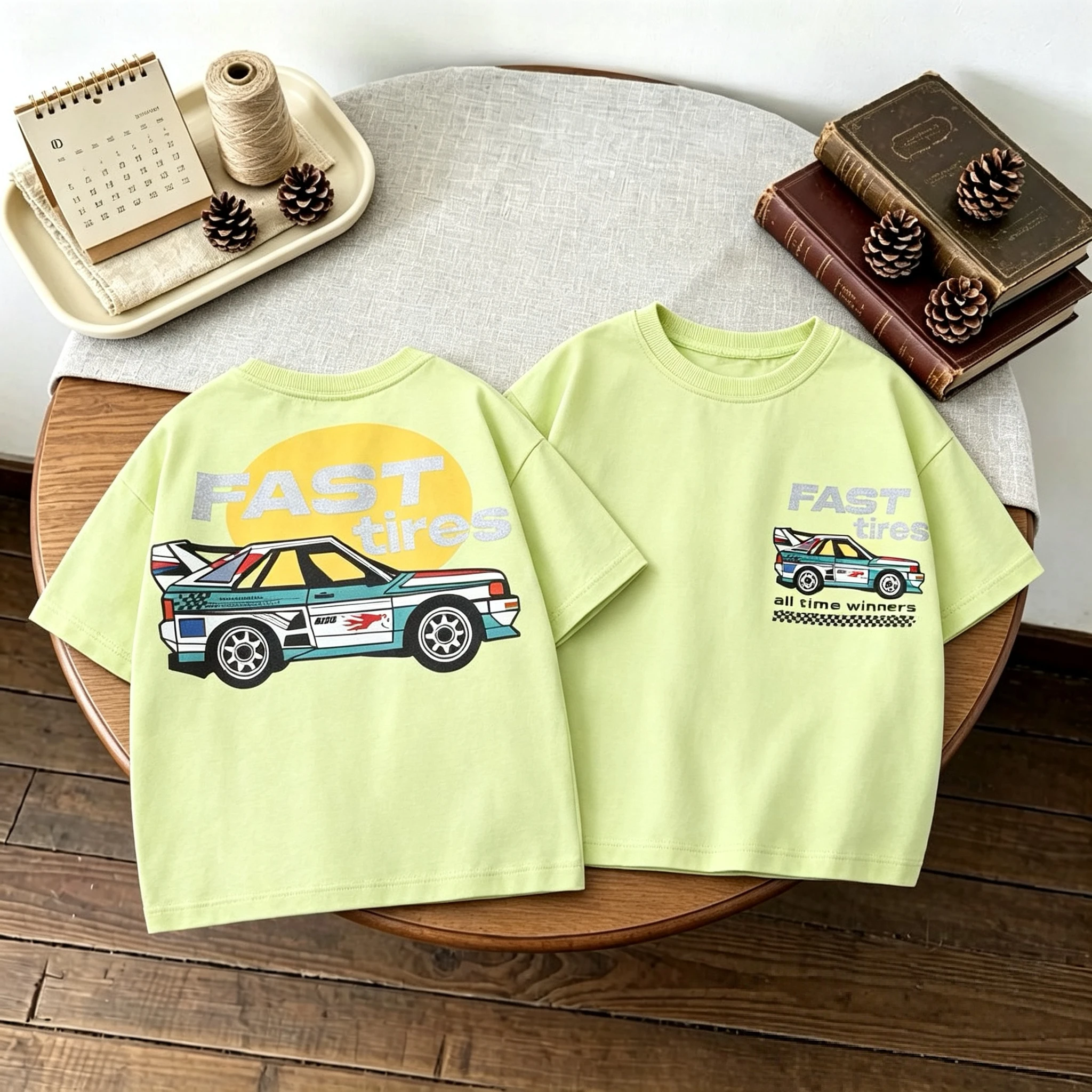 Doppelseitig bedrucktes T-Shirt für Kinderkleidung, Sommer – Bild 2