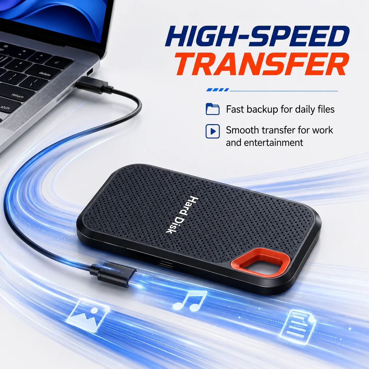 2TB Tragbare SSD 1TB Externe Festplatte USB Typ-C Schneller – Bild 3