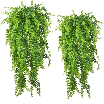 90 cm künstliche Pflanzenrebe, Heimdekoration, zum Aufhängen, Kunststoff, Blatt, Gras, Girlande, Hochzeit