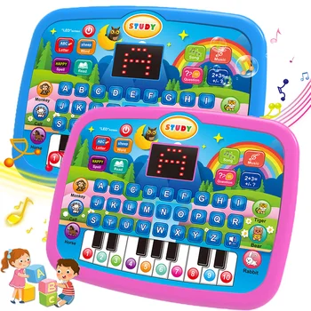 Bildungstablett-Spielzeug für Kinder, Alphabetisierung ab 3 Jahren, Mathematik, Musiklernen, Doppel