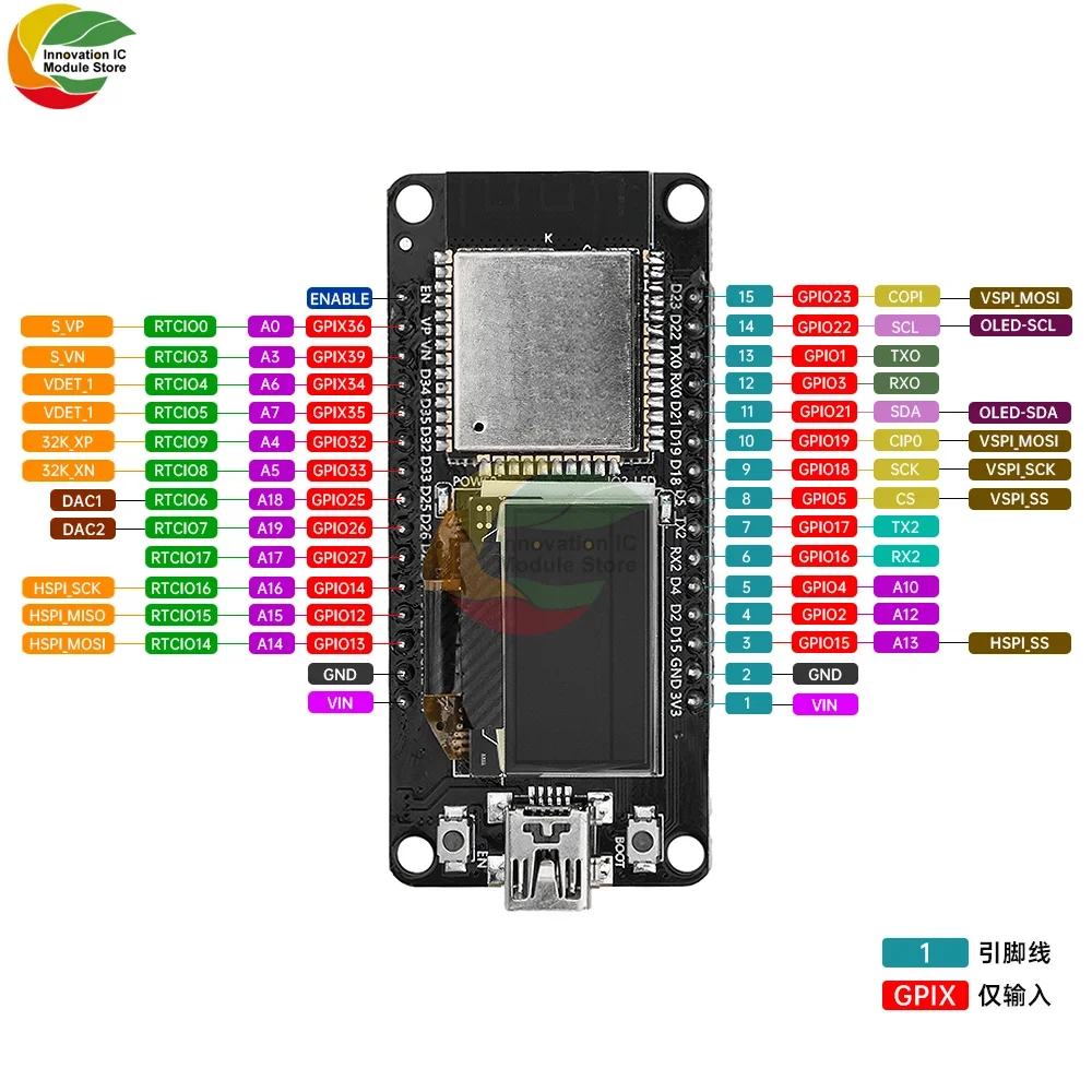 ESP32 ESP-32D WLAN-Entwicklungsboard-Modul ESP 32 CH340C – Bild 2
