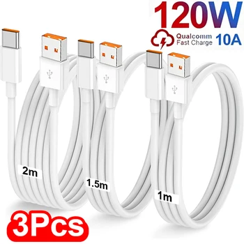 Schnell Ladekabel 120W 10A USB A Zu Typ C Schnelle Ladegerät High-speed Daten transfer Draht Kabel für Samsung