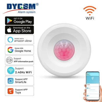 Tuya wifi smart pir bewegungs erkennung sensor sicherheit einbruch alexa google home