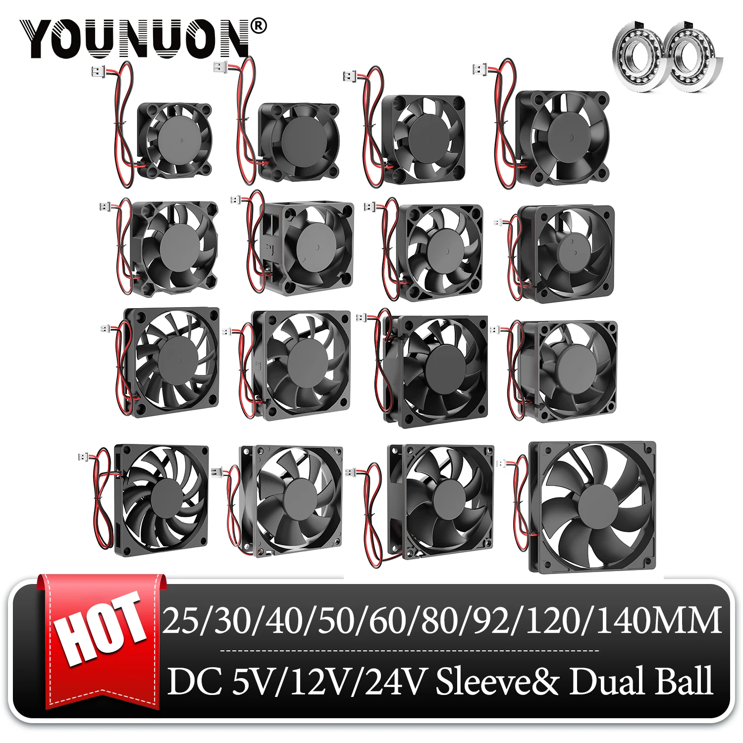 4010 12025 8010 30 mm DC 5 V 12 V 24 V Lüfter bürstenloser