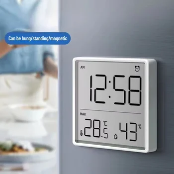 Multifunktions-Thermometer Hygrometer Automatischer Elektronischer Temperatur- und Feuchtigkeitsmonitor Uhr