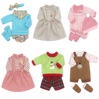 Baby Born Puppe Outfits für 13-18 Zoll Neugeborene Puppe Niedliche Pullover Strampler Anzug + Schuhe Puppe