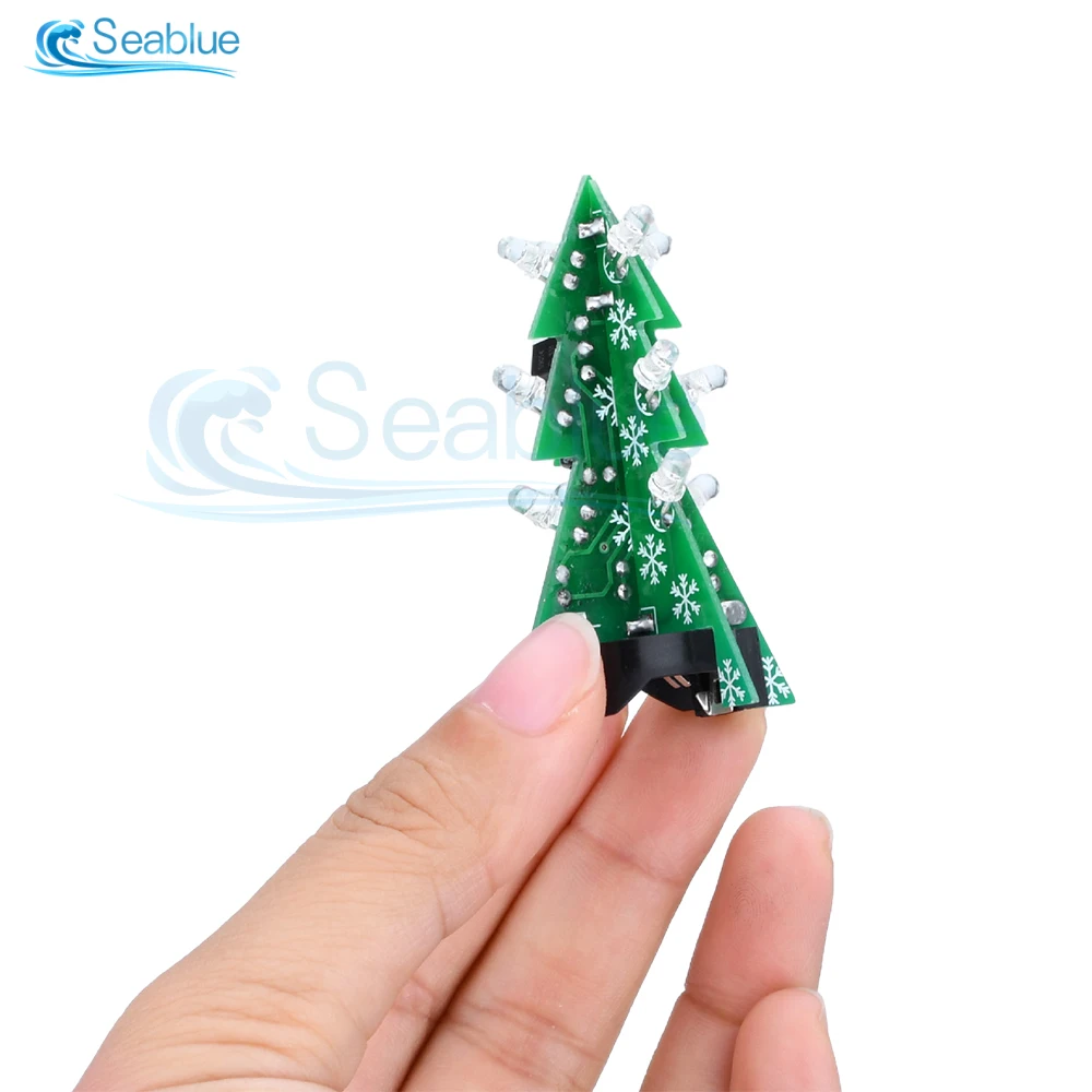 Mini 3D Weihnachts baum Löt praxis Elektronische Wissenschaft – Bild 3
