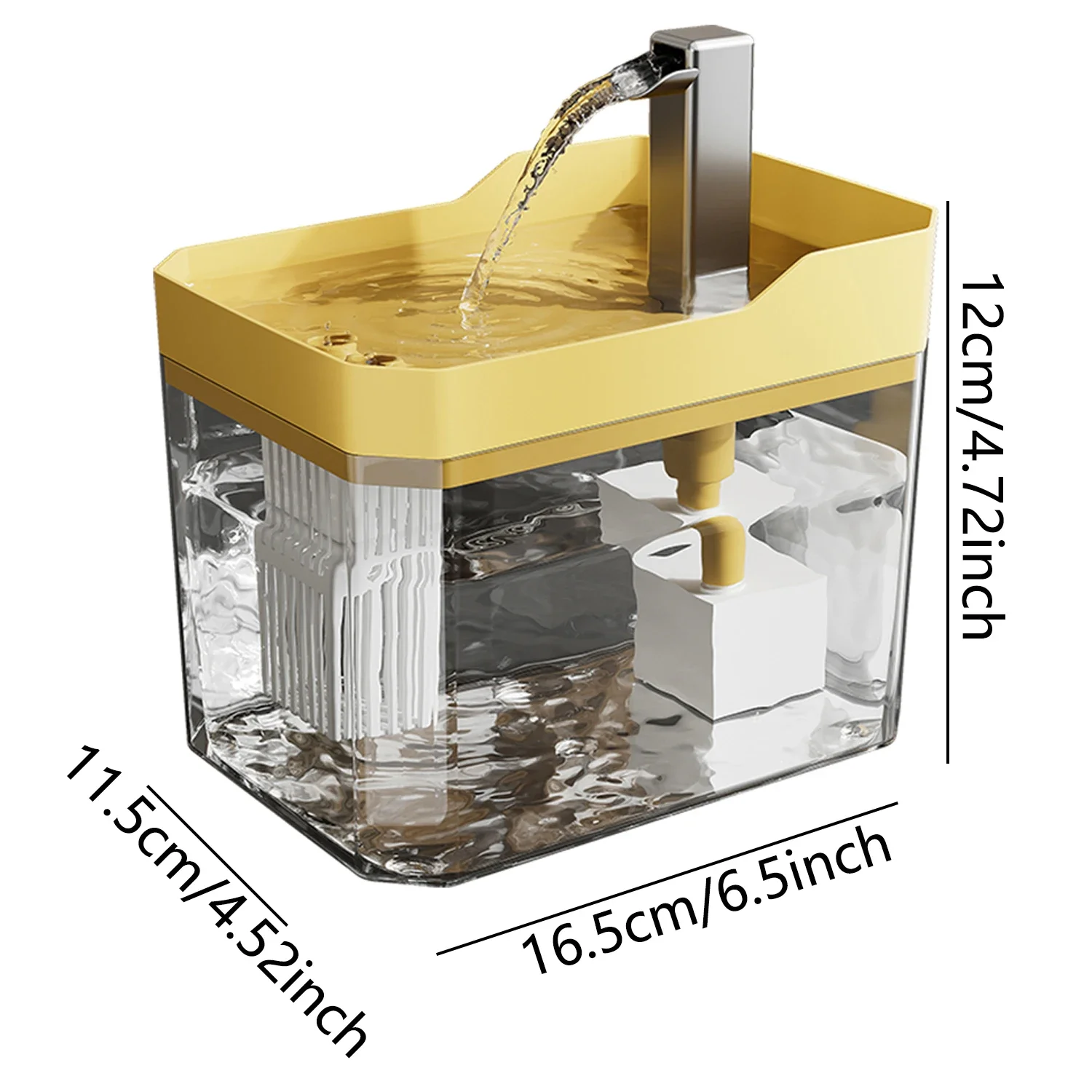 Katzen-Trinkbrunnen mit Automatischem Filter, Transparenter – Bild 2
