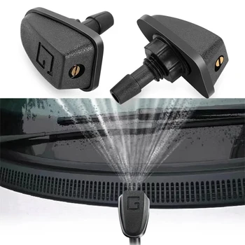 Auto Universal Frontscheibe Wischer Düse Jet Sprayer Kits Sprinkler Wasser Fan Auslauf Abdeckung (2 Stück)