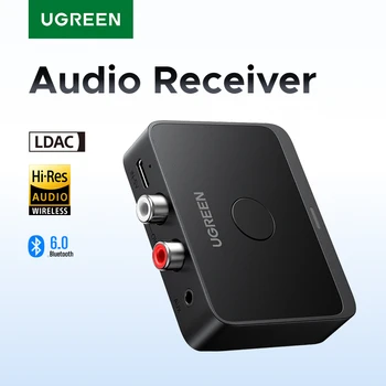 UGREEN AUX Bluetooth Empfänger LDAC AAC Hi-Fi 3,5mm Jack 2RCA RCA Audio Bluetooth 6,0 Adapter Empfänger 15h