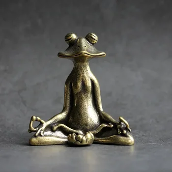Retro Kupfer Weihrauch Sockel Zen Frosch Ornamente Solide Reinem Kupfer Frosch Tee Haustier Weihrauch Halter
