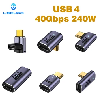 UGOURD USB4 Adapter USB C zu USB C Thunderbolt 3/4 40Gbps OTG Verlängerungskabel Adapter Typ C Stecker