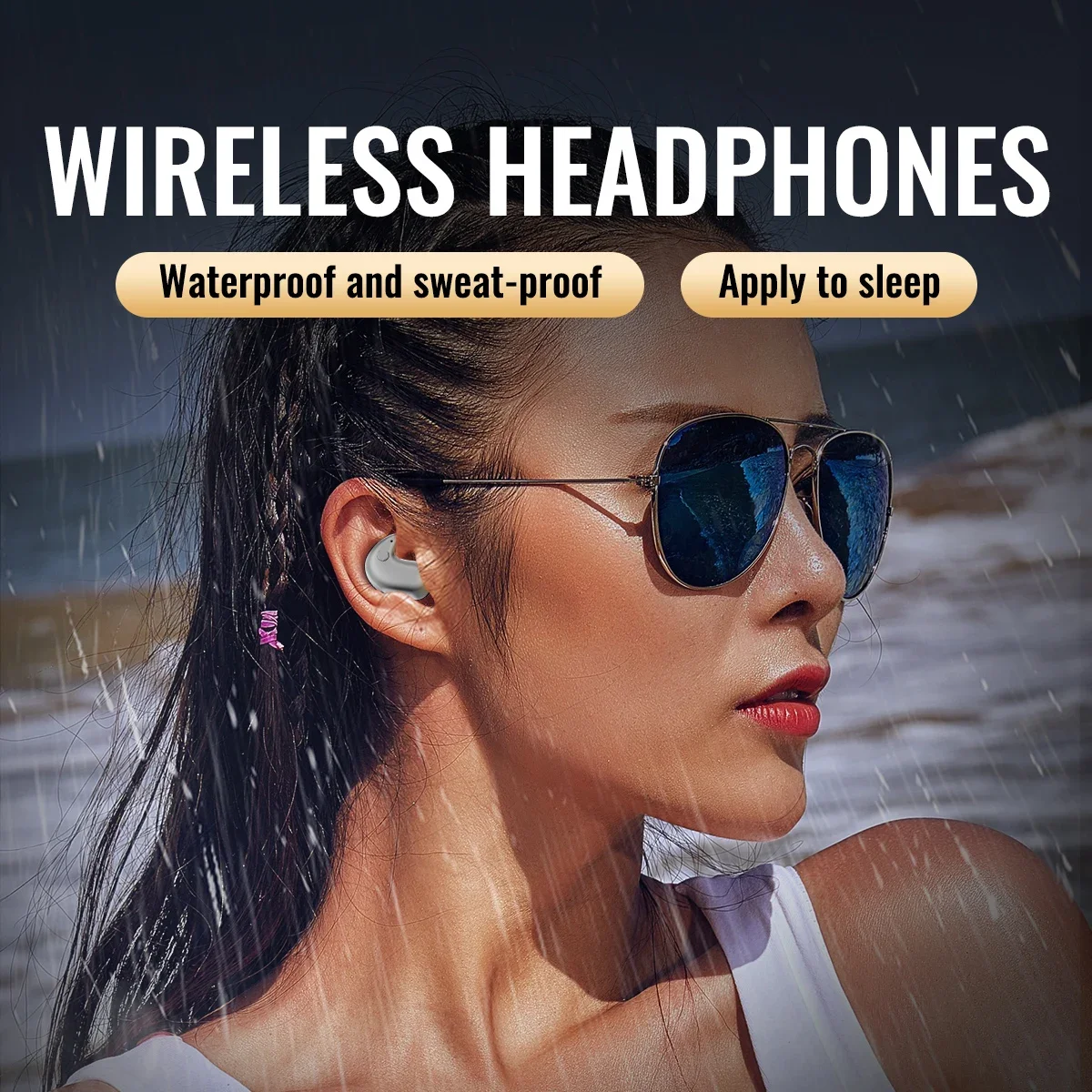 Bluetooth 5.3-Kopfhörer, unsichtbare Schlaf-Ohrhörer – Bild 3